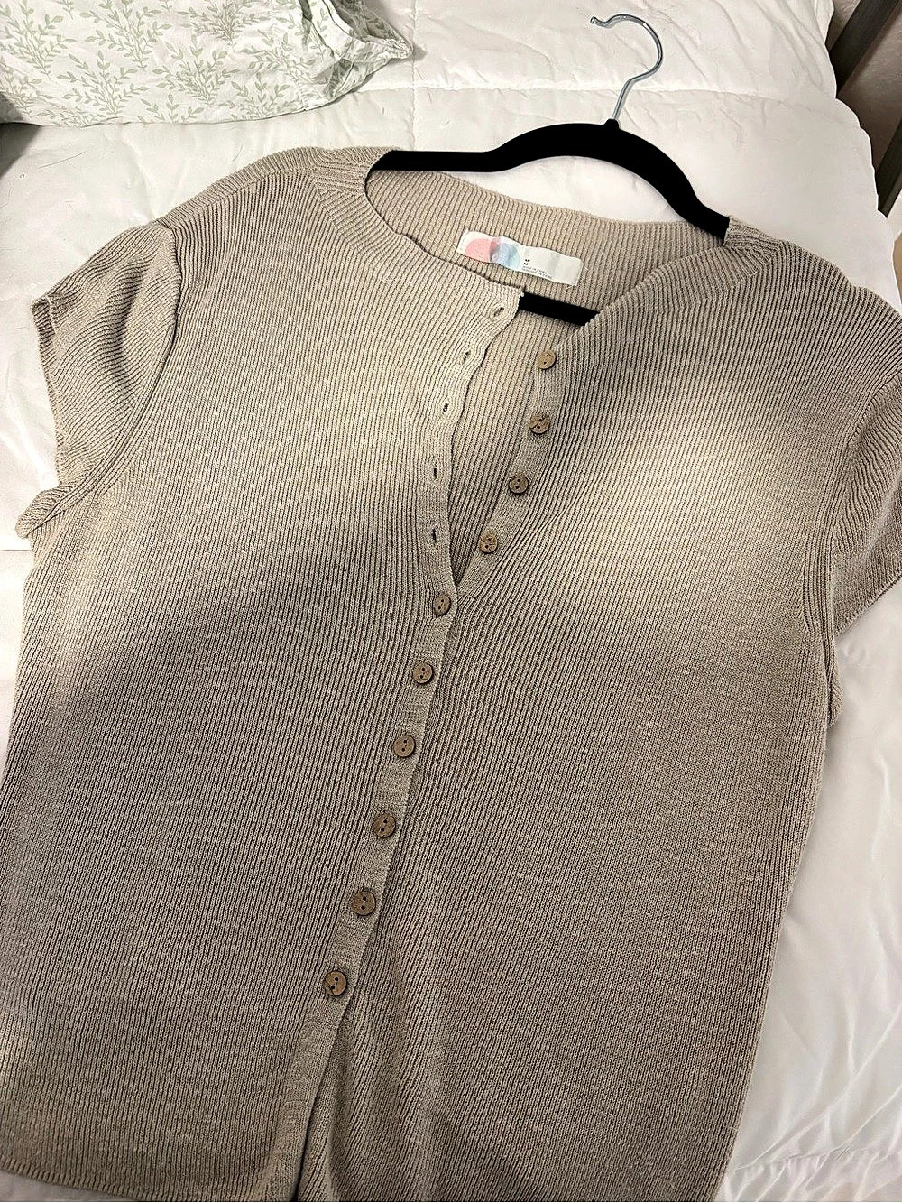 Free People Ribbed Button-Front Sweater Size Medium